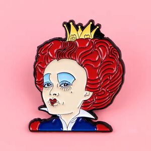 Disney Inspired Queen of Hearts Enamel Pin – Alice in Wonderland Red Queen